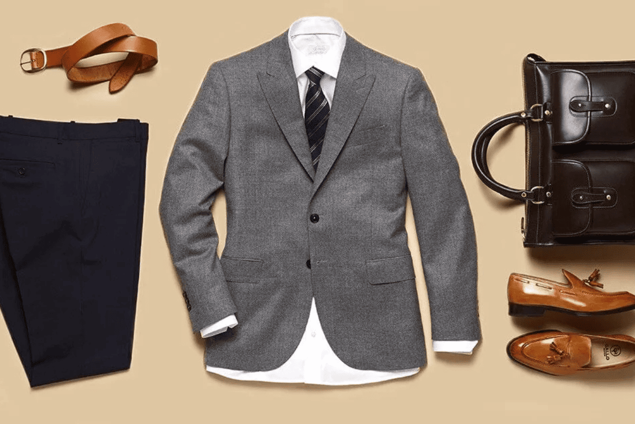 Pants, a T-shirt or shirt, and comfortable shoes.