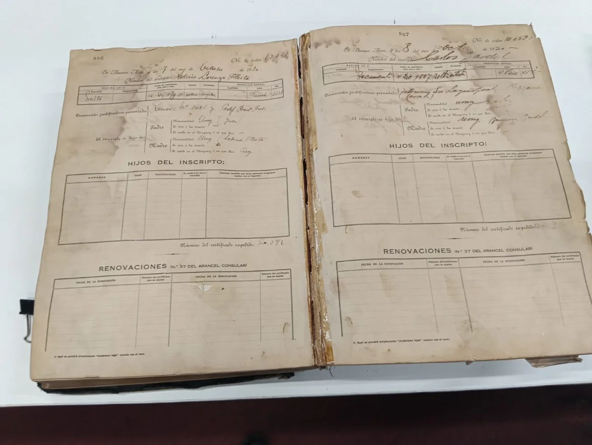 gardel was born in Tacuarembó Uruguay